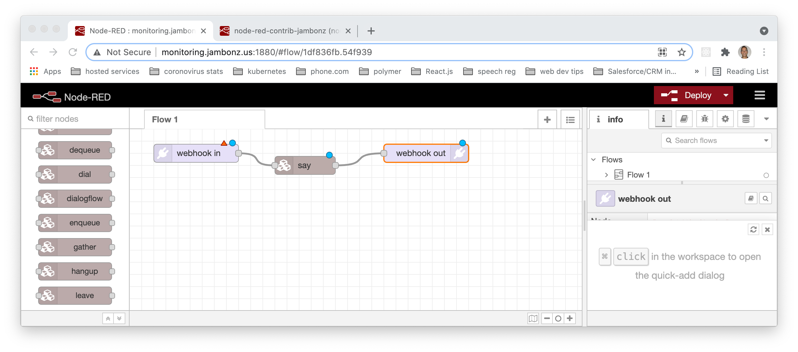 Node-RED flow